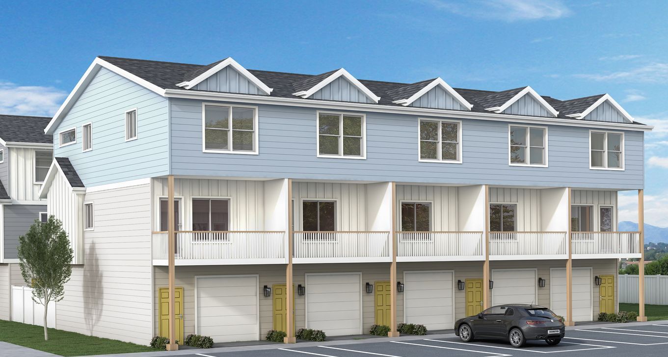 Equinox Townhomes on Lincoln garages. 