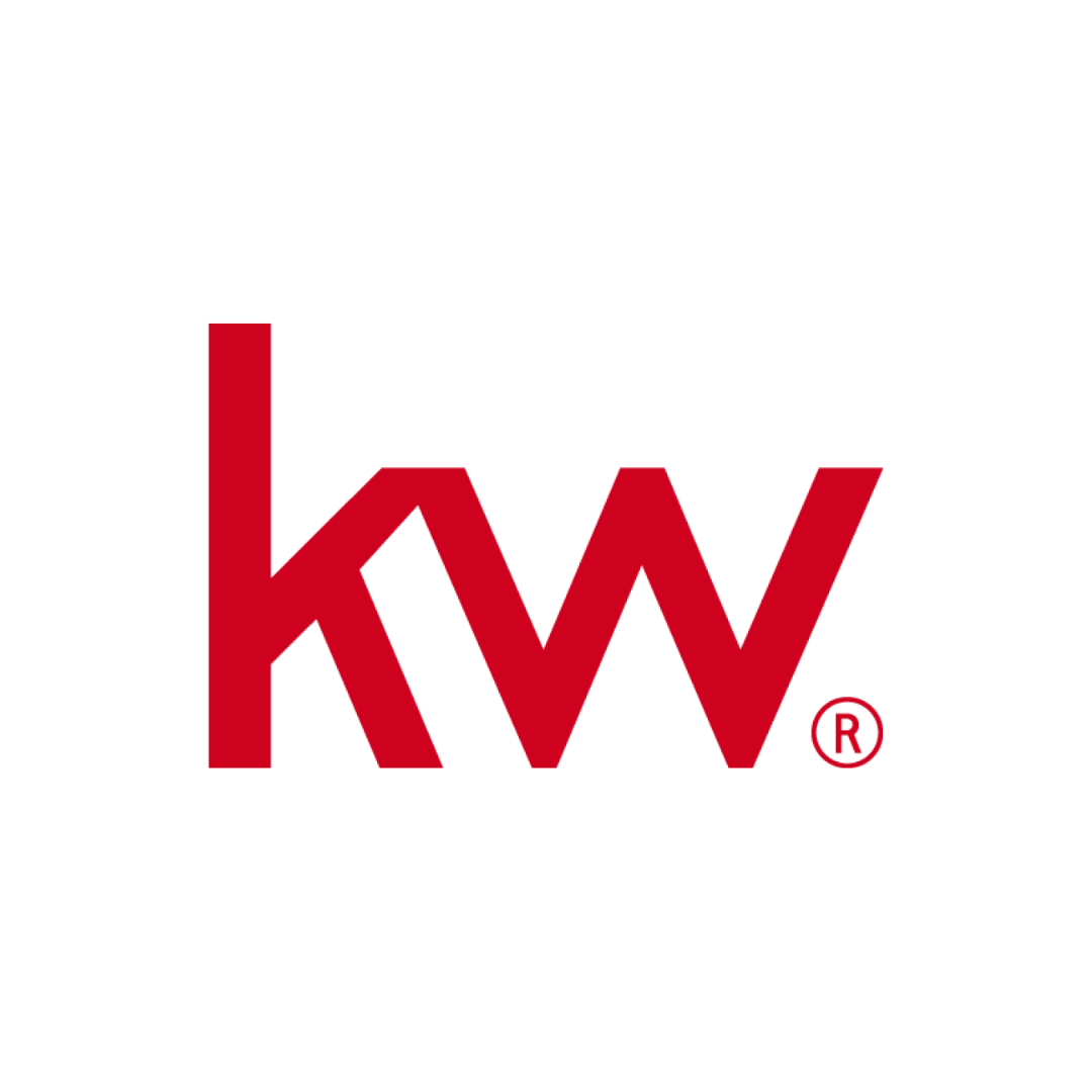a red kw logo on a white background .