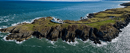 arial image of the lighthouse