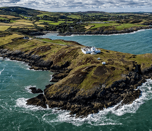 Aerial image of the lighthouse