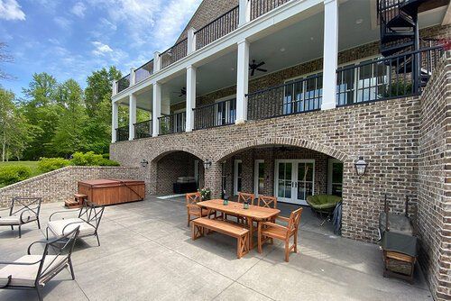 Wooden chairs and table — Jasper, IA — Dubois Co. Block & Brick Inc.