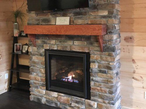 Oven installed inside bricks — Jasper, IA — Dubois Co. Block & Brick Inc.