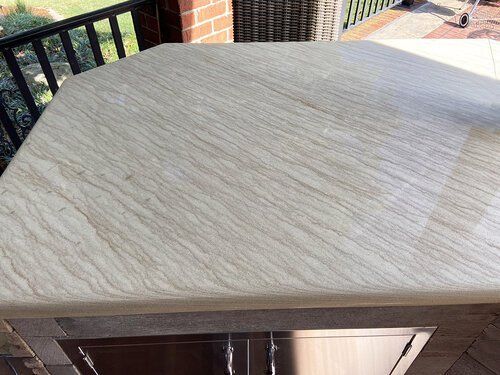 White marble — Jasper, IA — Dubois Co. Block & Brick Inc.