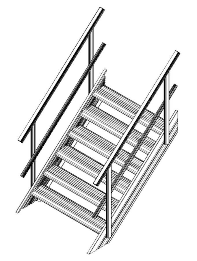 aluminium access stair