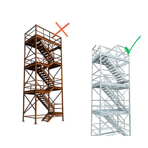 How to choose a stair tower - aluminium or steel?