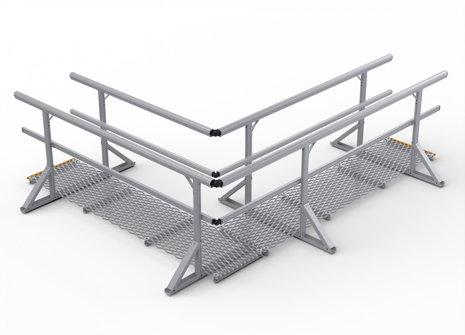walkway and guardrails for fall protection