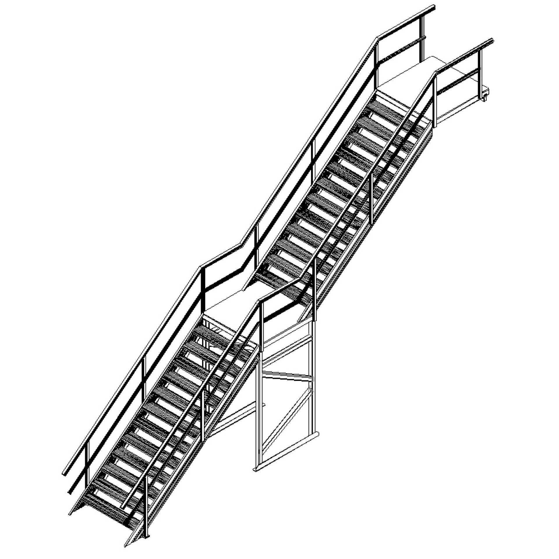 Modular stair system for mine sites