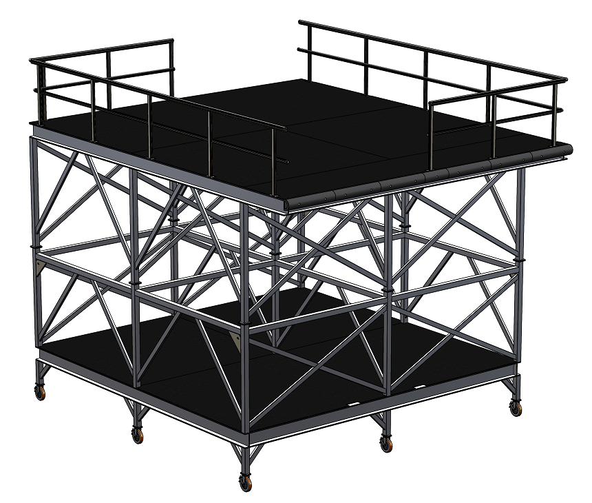 Mobile Access Platform On Wheels For Work at Height