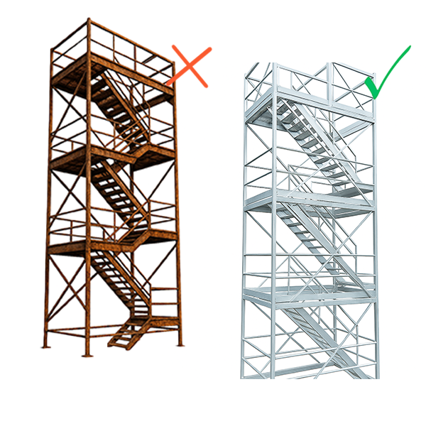 How to choose fire escape stairs - aluminium vs steel