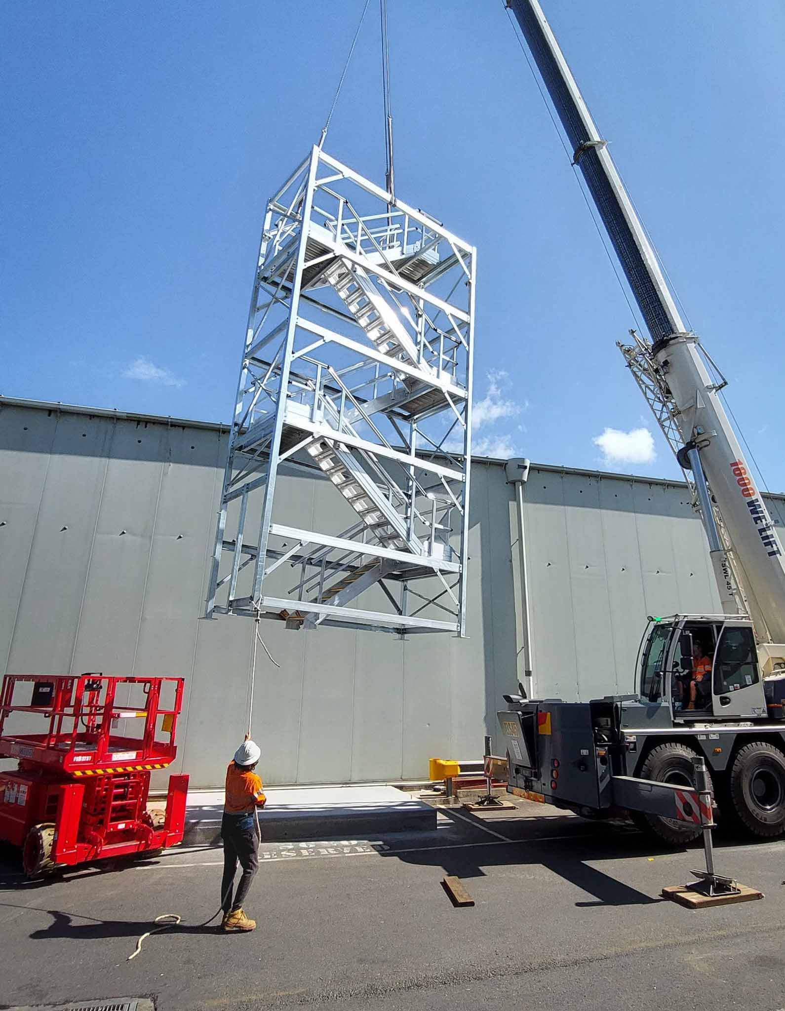 External Fire Escape Stairs Installation