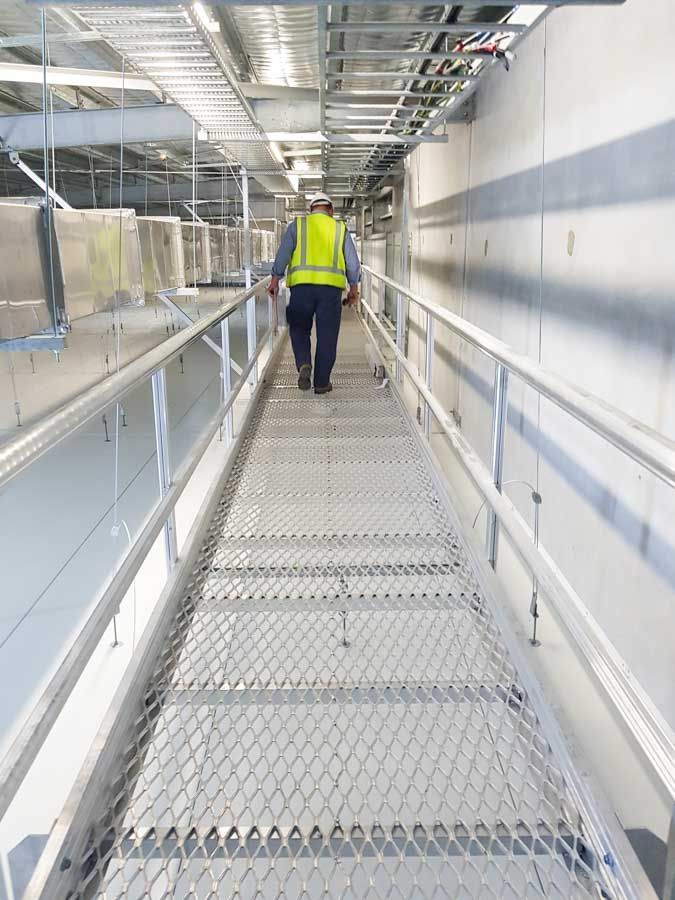 Gantry walkway for safe work  at height
