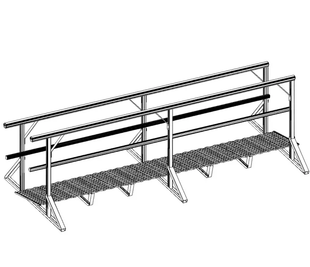 walkway with guardrail 