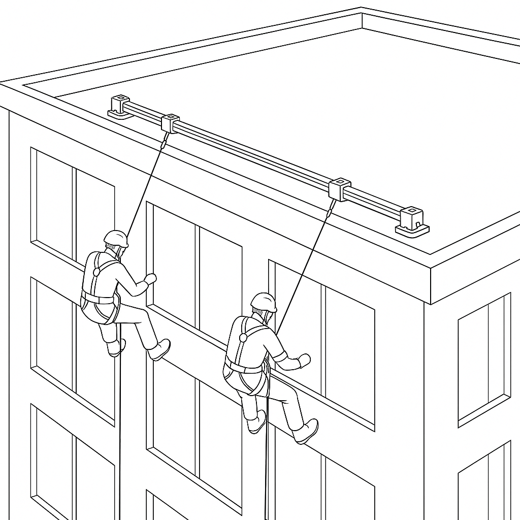 Safety Rail Facade Maintenance Access