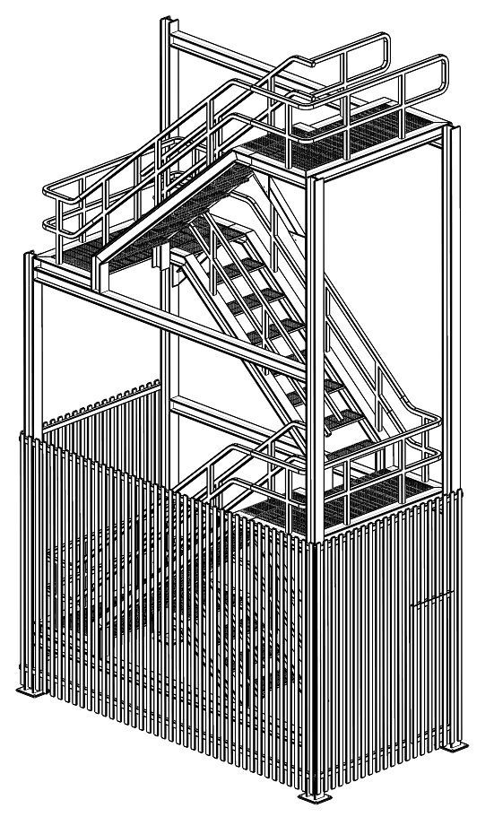 Access stair tower