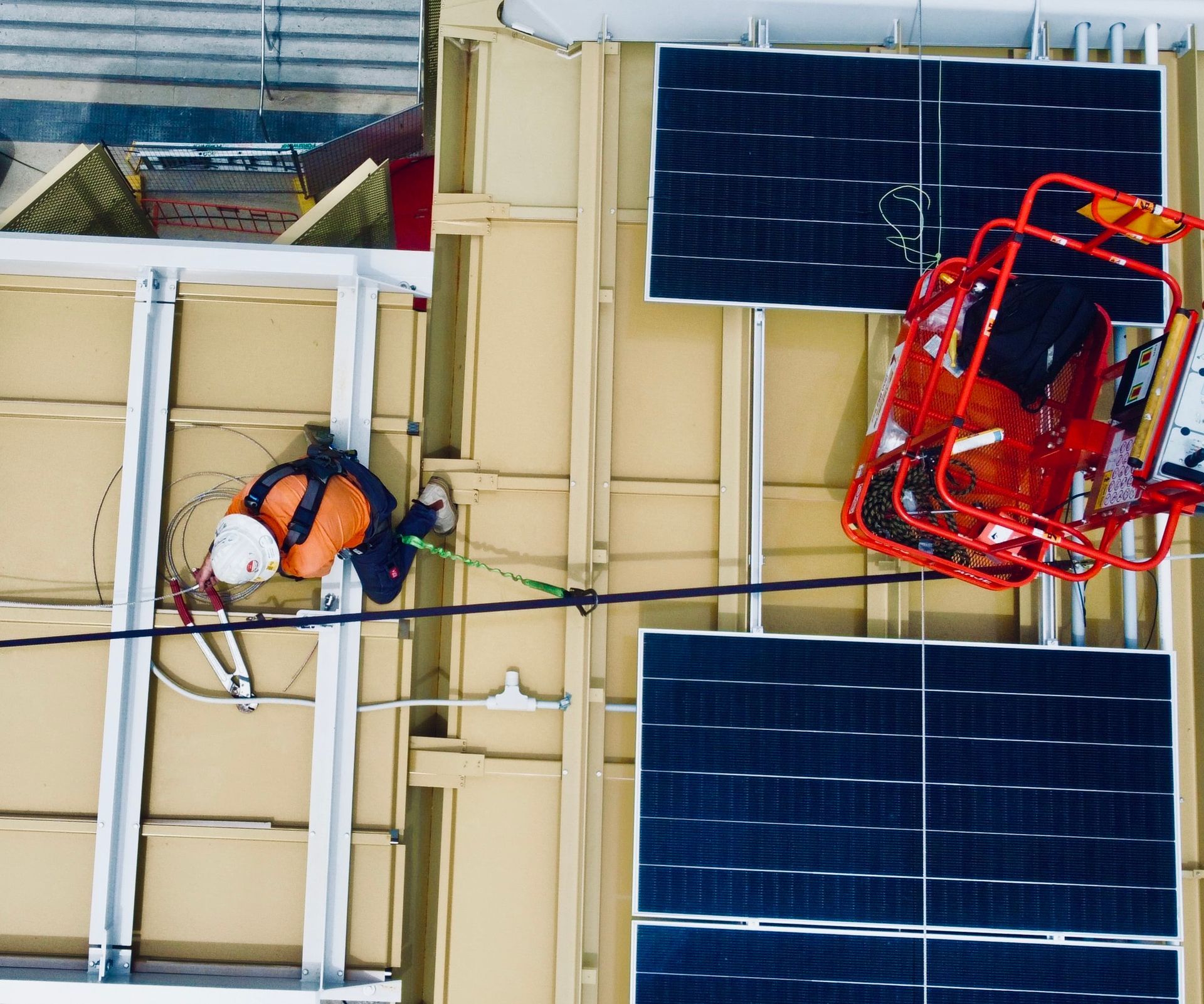 Roof Safety System installation for maintenance access