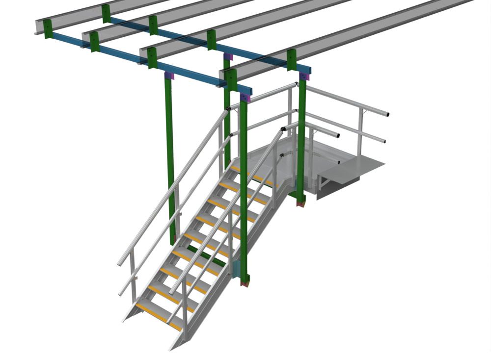 Suspended stairs for ceiling access