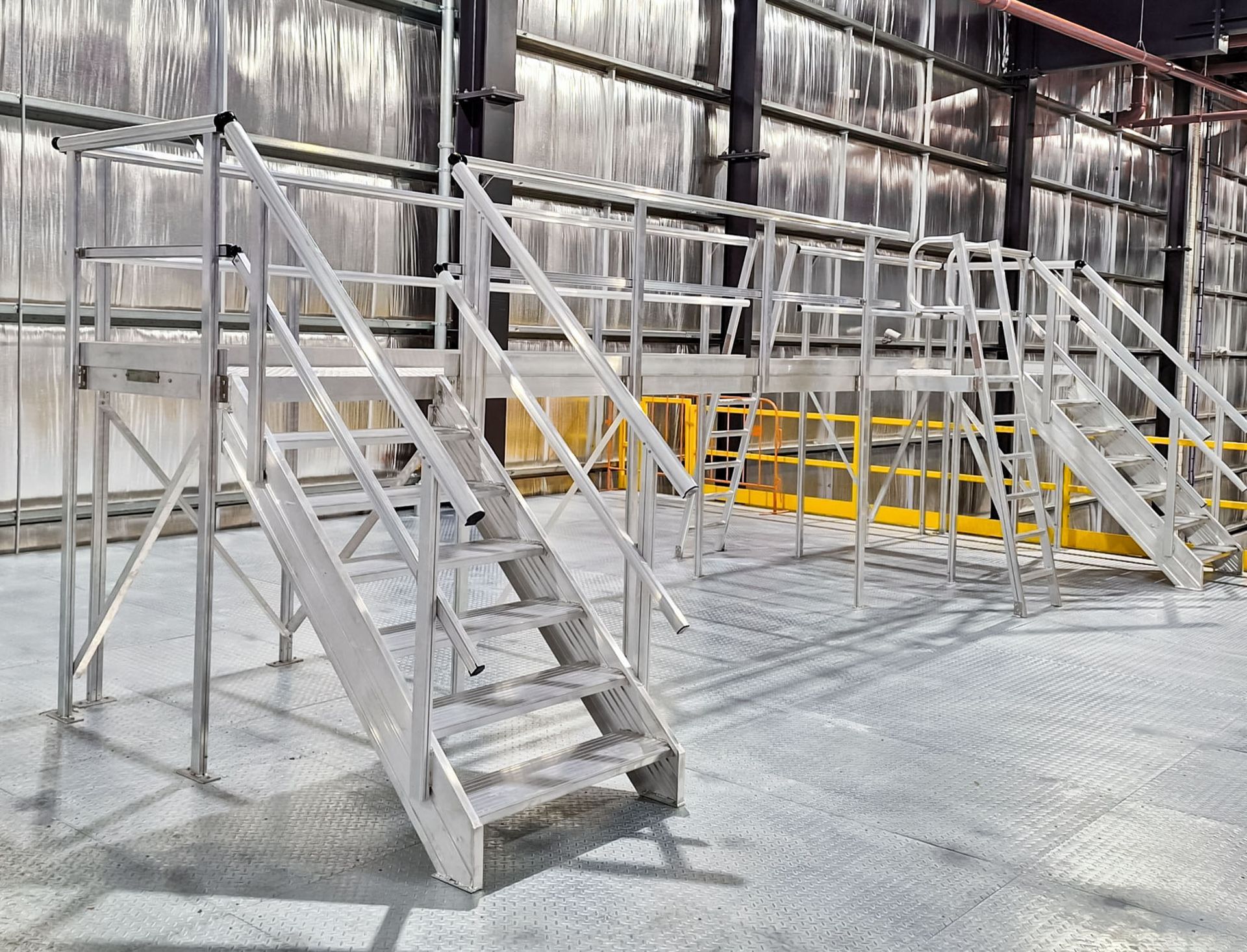 Industrial Facility Access stairs and platforms for safe work 