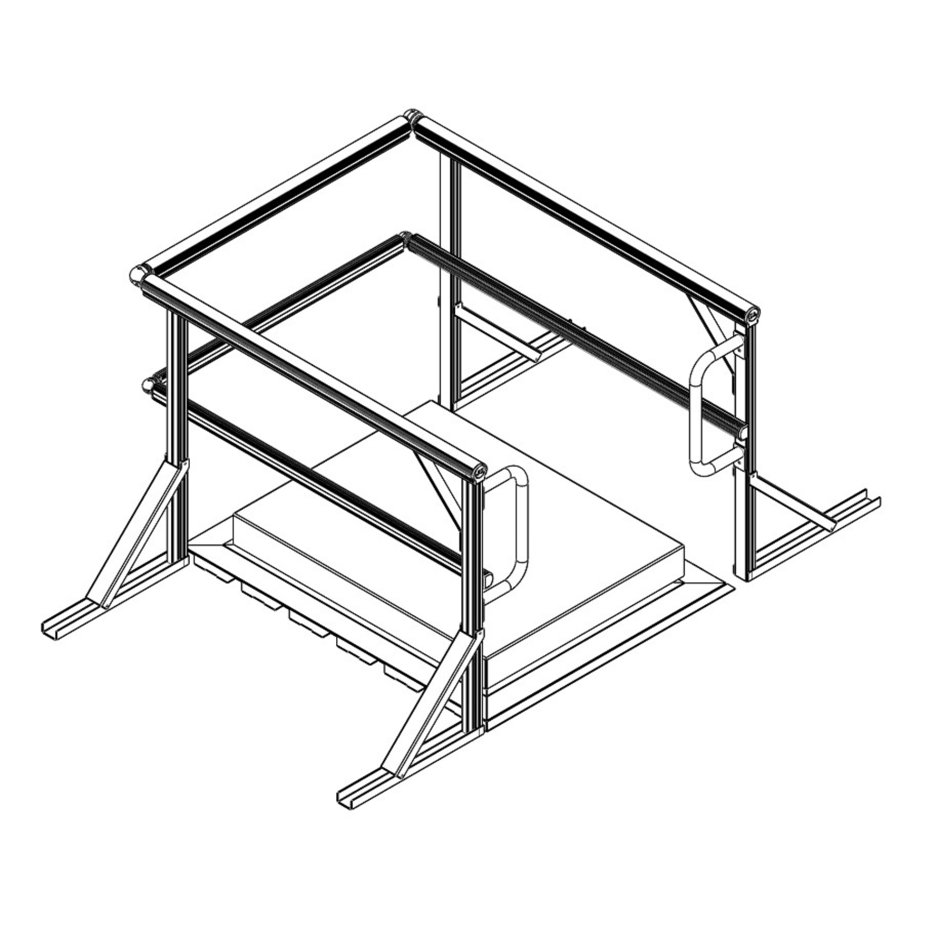 Roof hatch drawing designed by Safetylyne Access Systems