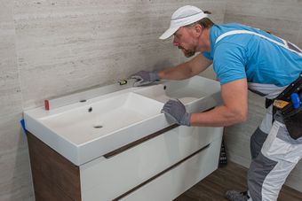 Man providing home remodeling services