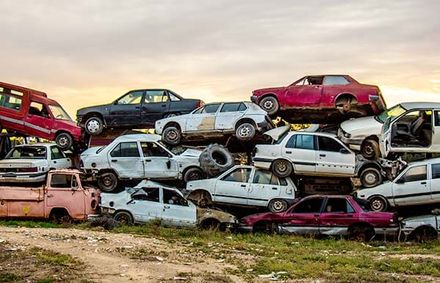 Damaged rusted car scraps — Junk cars in Phoenix, AZ