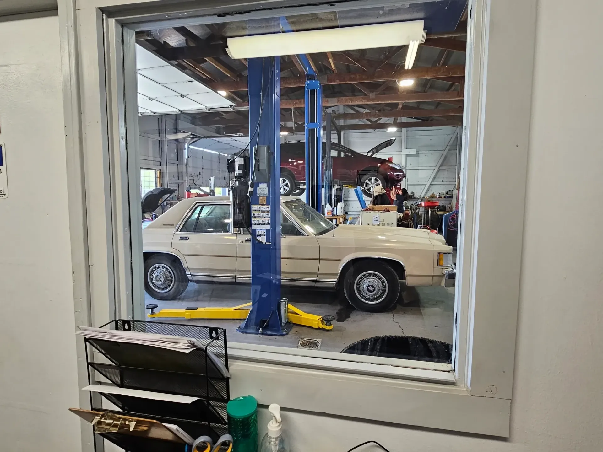 Inside auto shop