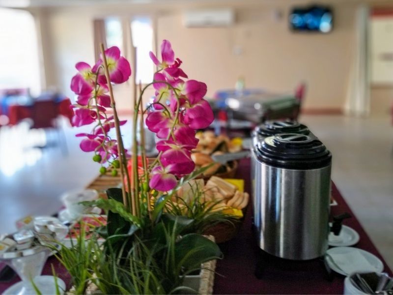 Mesa do café da manhã com efeite