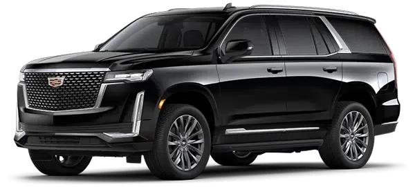 Black Cadillac Escalade SUV.