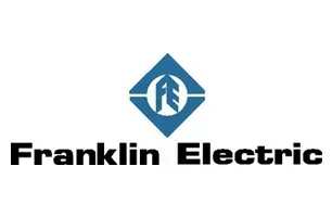 Franklin Electric logo: blue diamond with stylized Franklin Electric logo: blue diamond with stylized