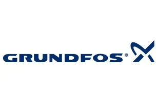 Grundfos logo in dark blue: Text Grundfos logo in dark blue: Text