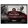 2014 event poster with a red marquee and black-and-white portrait of Diana Cherry