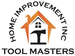 Logo for Home Improvement Inc. Tool Masters featuring an orange house outline with a black hammer inside.
