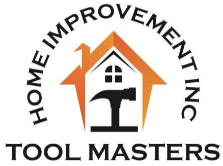 Logo for Home Improvement Inc. Tool Masters featuring an orange house outline with a black hammer inside.