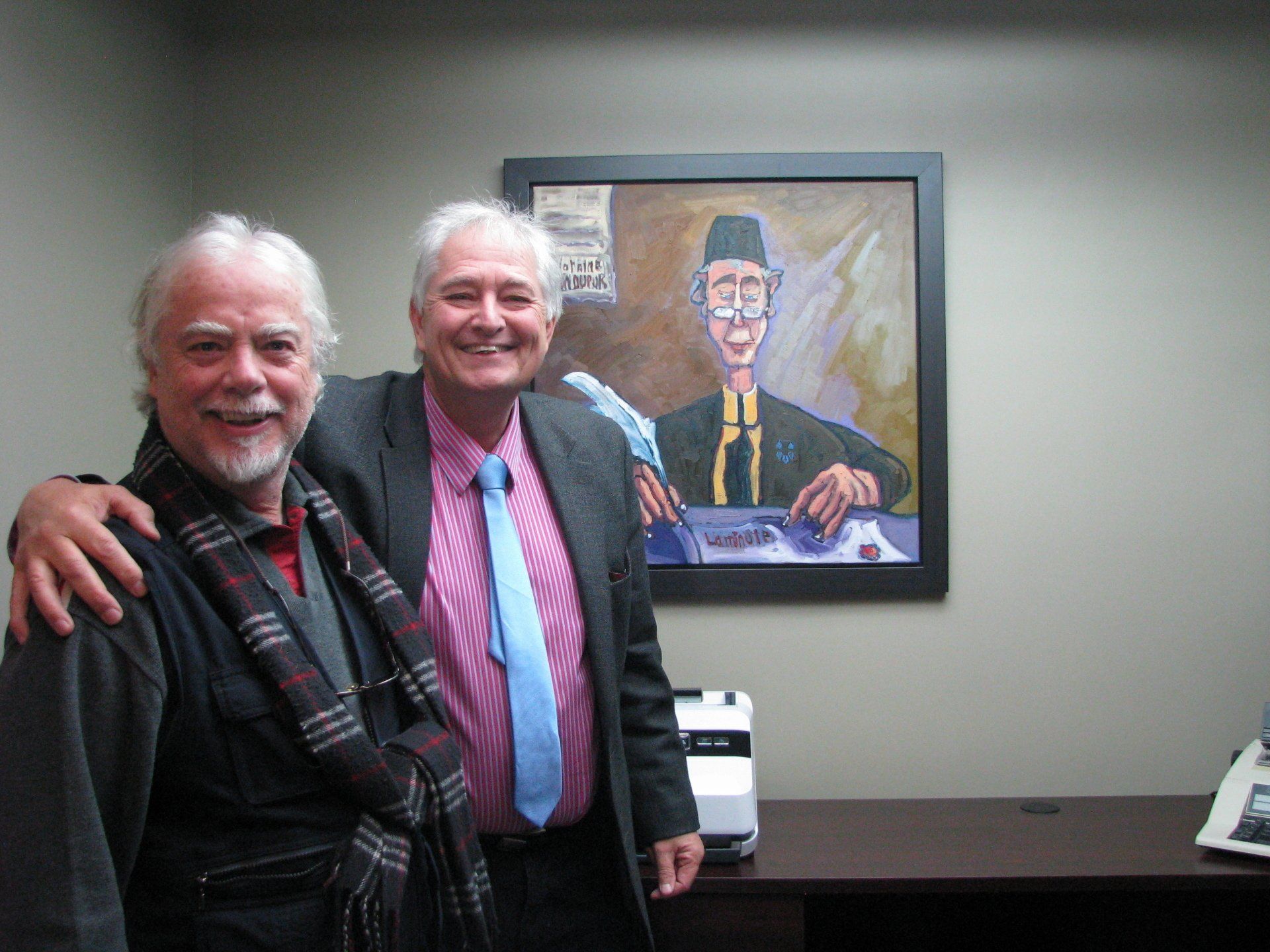 Senior notary officers inside office