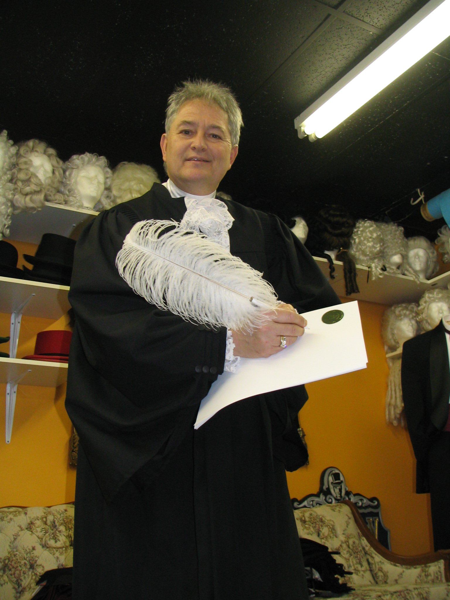 Elderly and experienced person inside office