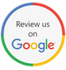 A circle with the words `` review us on google '' written inside of it.