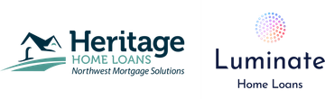 Two logos for heritage home loans and luminate home loans