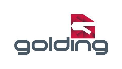 The Golding company logo featuring a stylized red 'G' above the word 'golding' in dark grey lowercase letters. — LS Plant Hire in Calliope, QLD