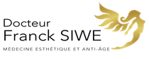 Un logo pour le docteur franck siwe avec un ange en or