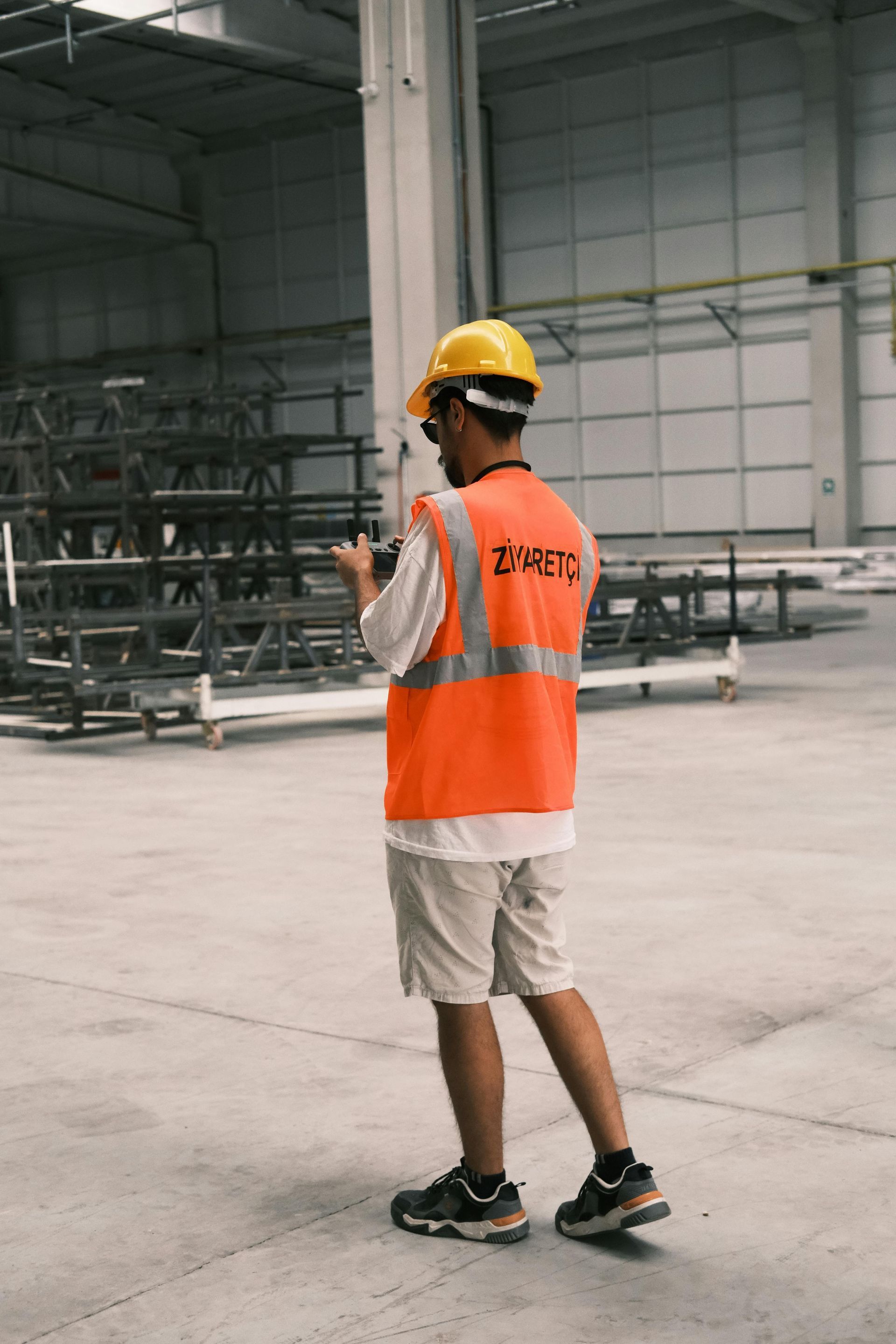 A professional inspector conducting building checks