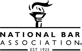 Logo of the National Bar Association, a torch over the words "National Bar Association" and "Est. 1925."
