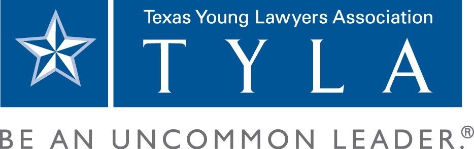 TYLA logo: Blue box with a white Texas star, TYLA text, and "BE AN UNCOMMON LEADER." tagline.
