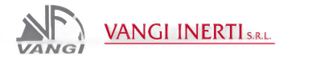 Il logo di Vangi Inerti SRL presenta un'icona stilizzata grigia con il nome dell'azienda in testo rosso.