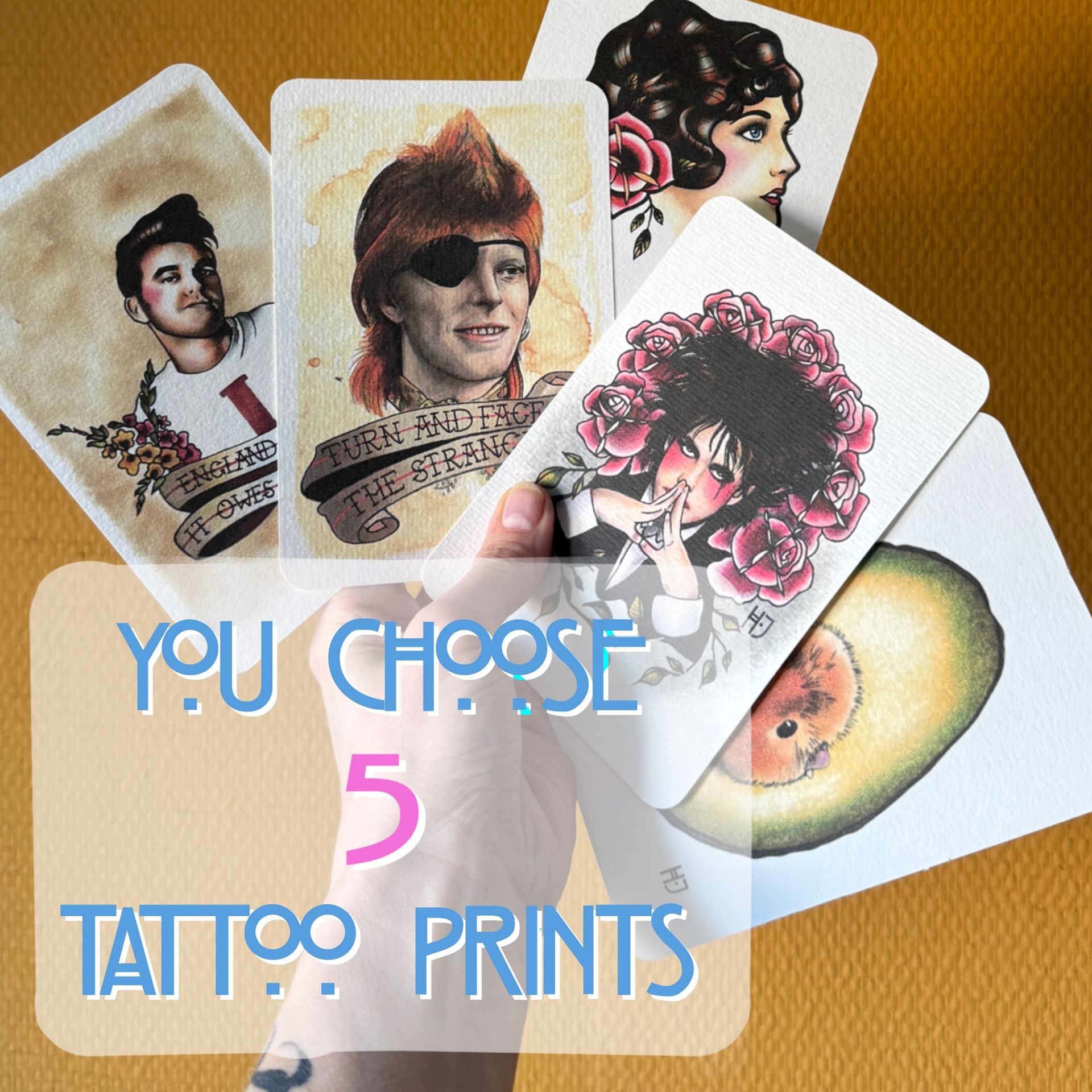 Set of 5 cards / mini prints – you choose which ones