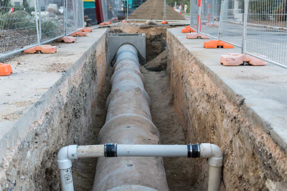 New Water Pipes Under Constructions — Antony Garrett Plumbing Services In Childers QLD