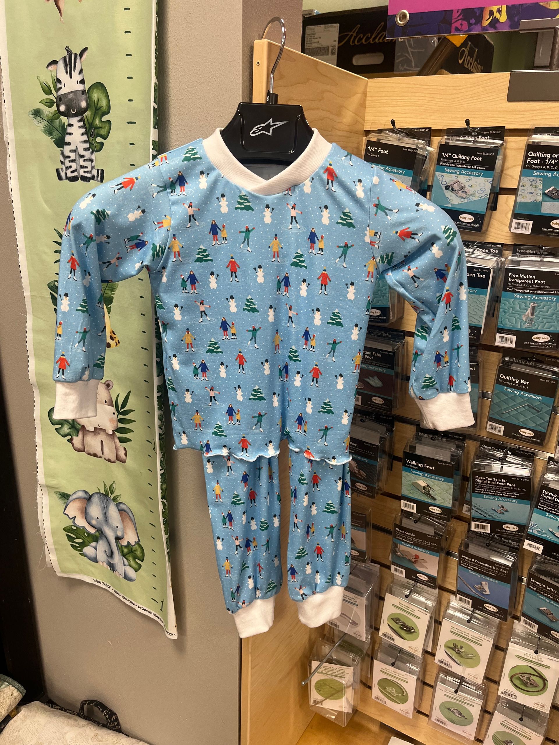 A blue pajama set