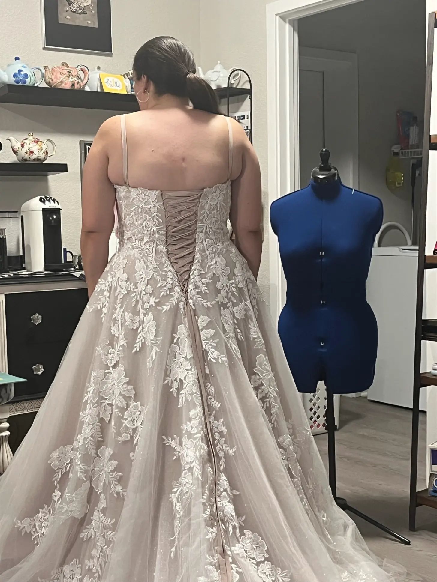 A woman in a wedding dress