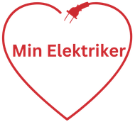 Ett rött hjärta med orden min elektriker på