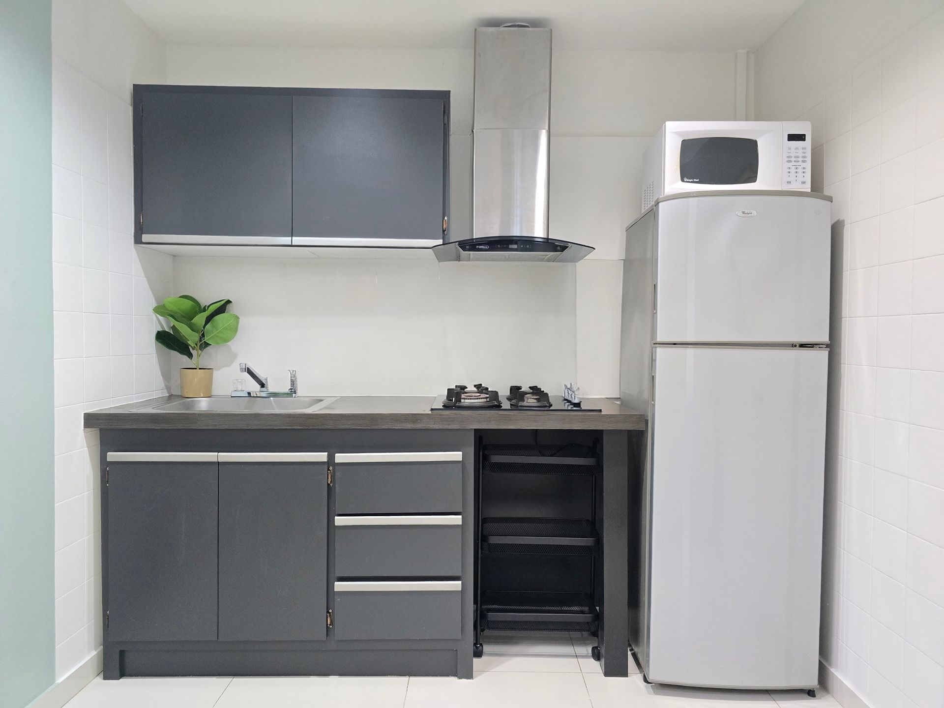 There is a safe in the closet in the room.