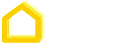 A yellow house icon on a white background.