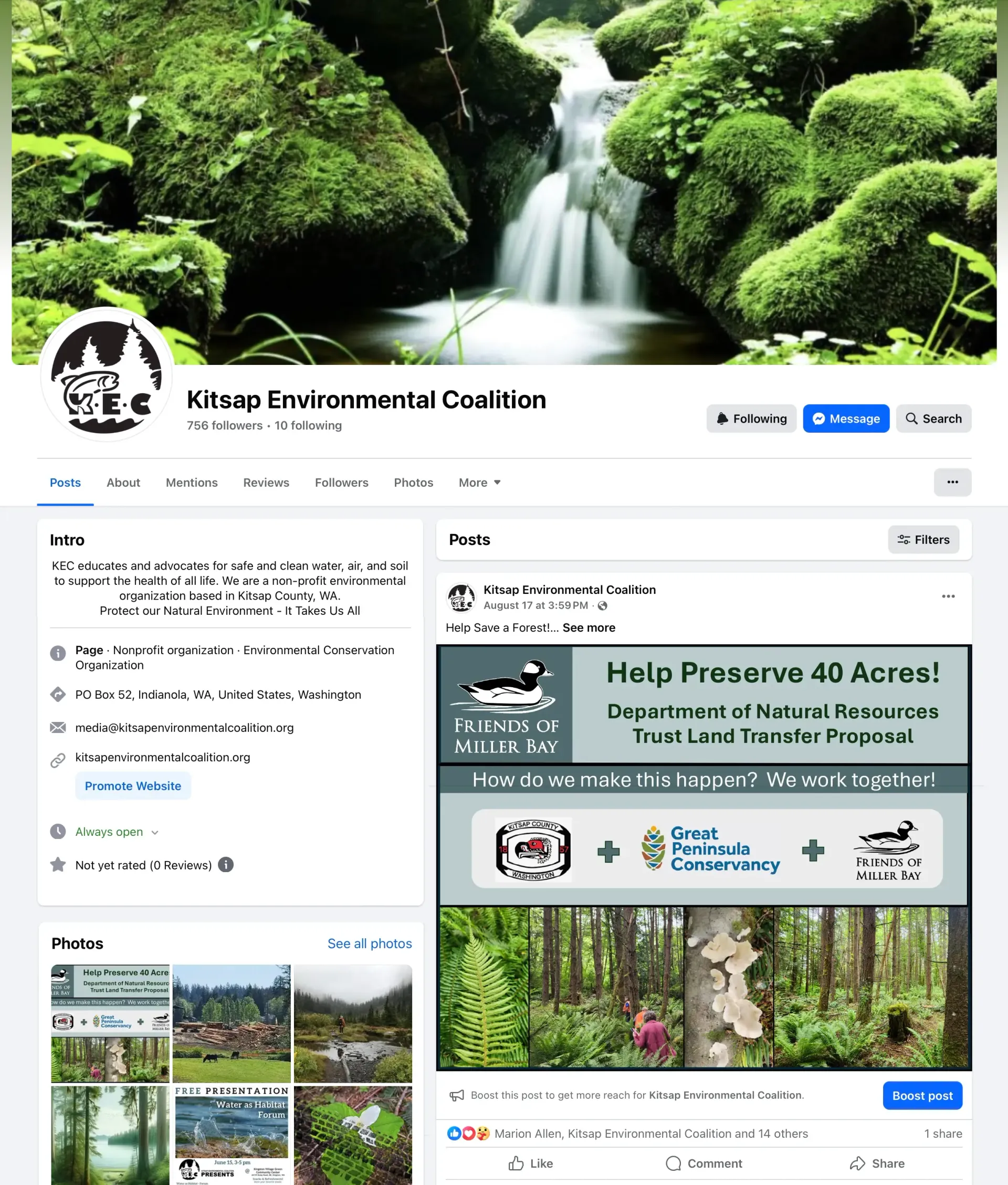 KEC Facebook Screenshot